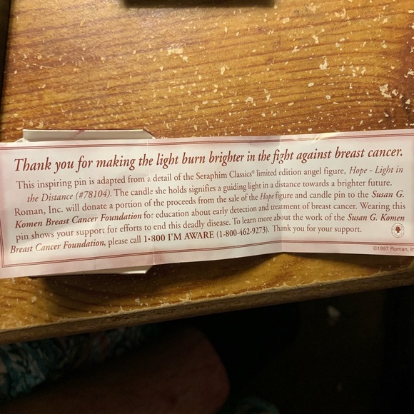 NWOT 1997 Seraphim Classics Hope in The Light Pin - Picture 5 of 11